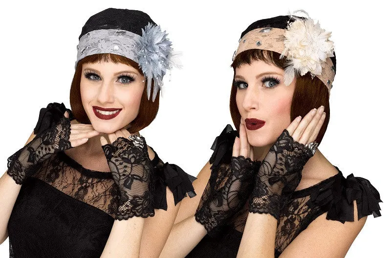 1920'S Lace Hat & Gloves