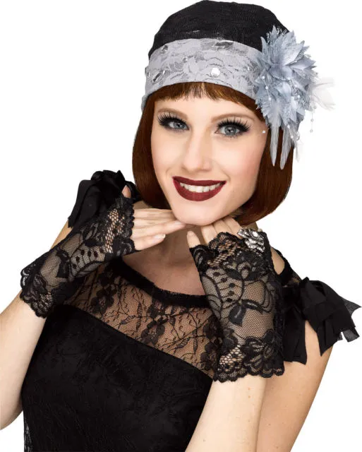 1920'S Lace Hat & Gloves