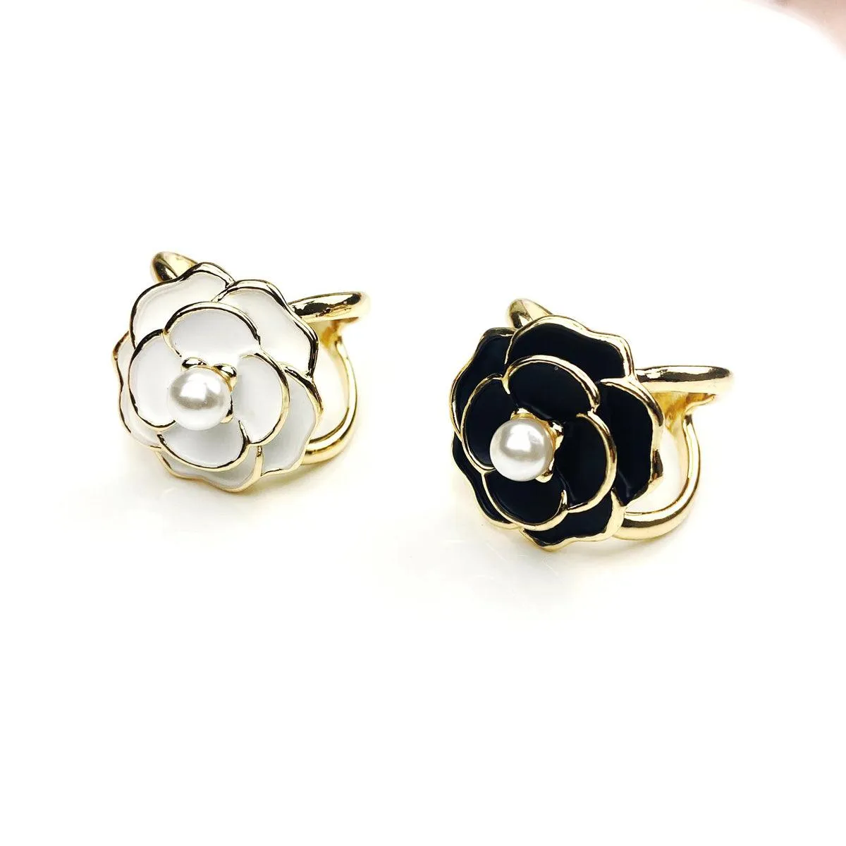 2 pcs Camellia Scarf Buckles