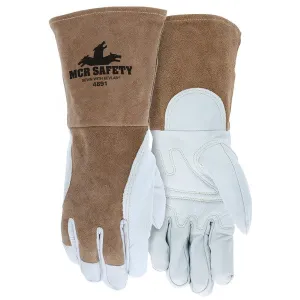 4891XL MCR Safety Memphis Drivers Gloves, X-Large, Leather, White