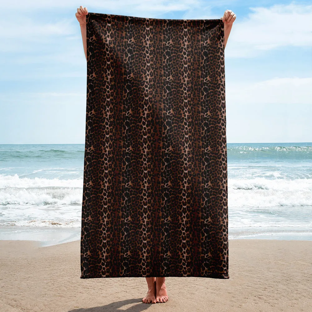 Arden OG Leopard Beach & Bath Towel | Pinup Couture Home