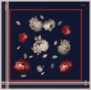 Armine Camellia Floral Silk Scarf No. 86