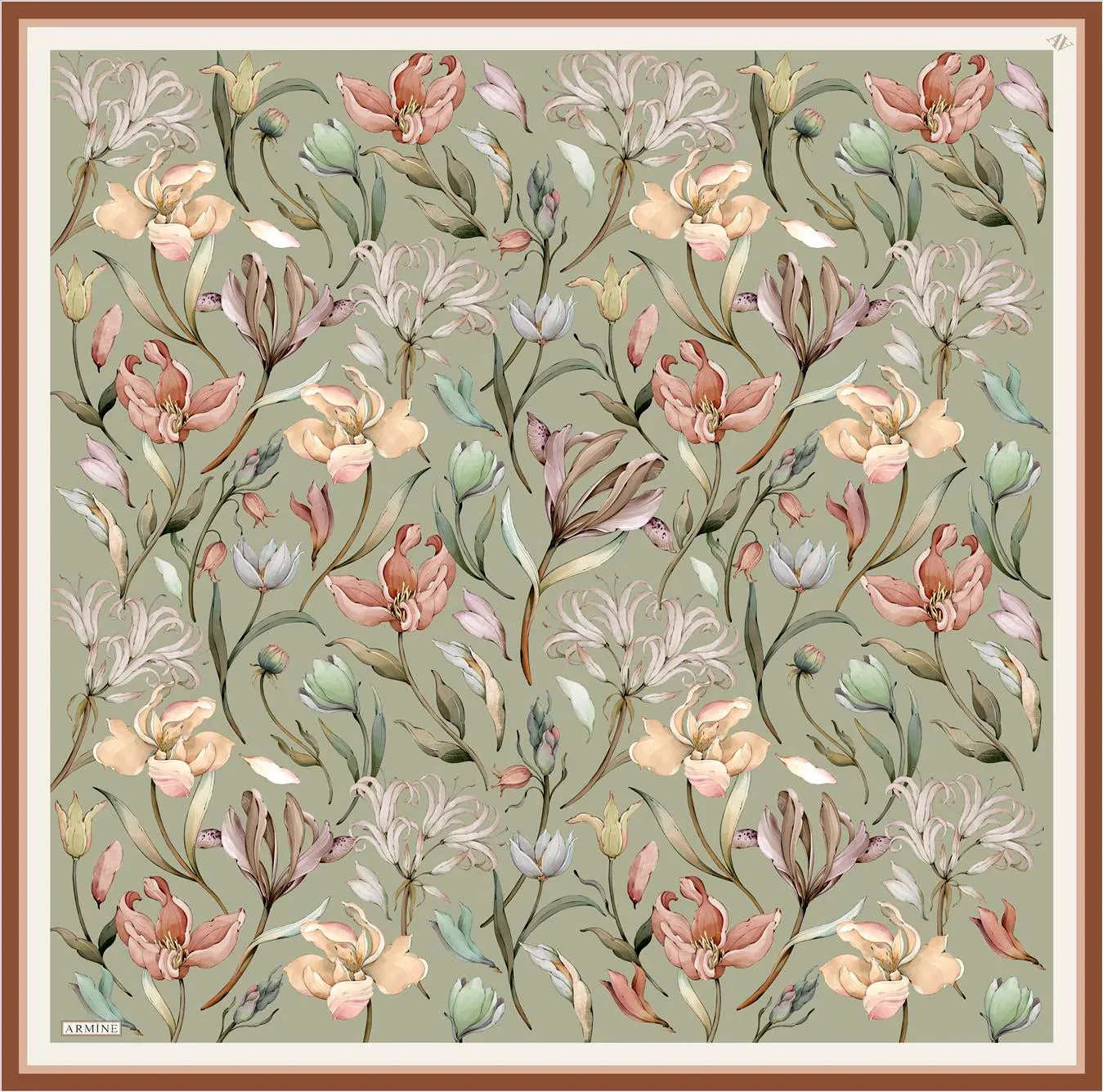 Armine Kelsey Floral Silk Scarf No. 33