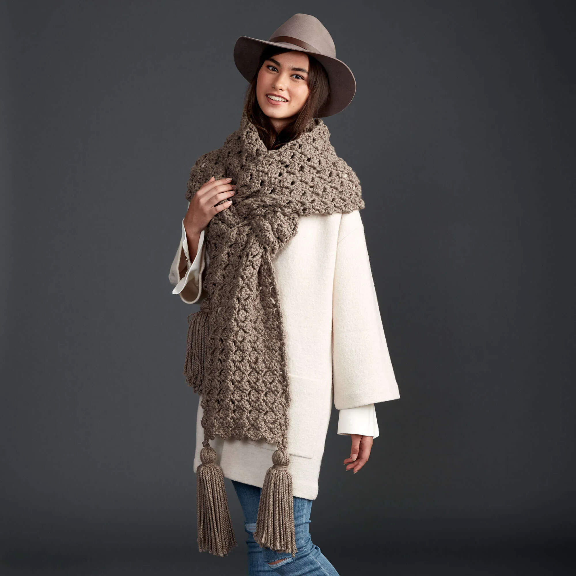 Bernat Pump Up The Volume Crochet Super Scarf