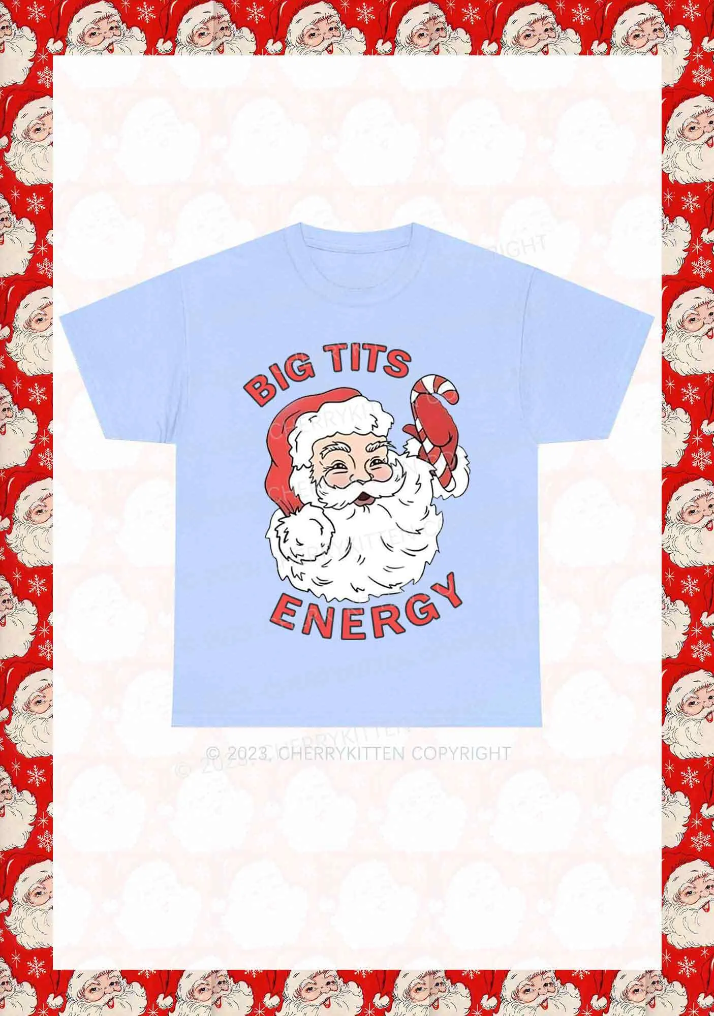 Big Santa Energy Christmas Y2K Chunky Shirt Cherrykitten