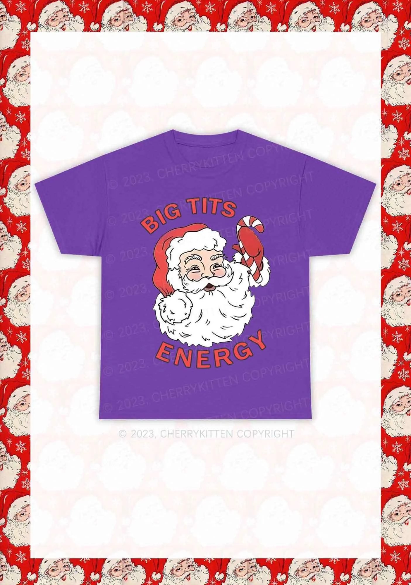 Big Santa Energy Christmas Y2K Chunky Shirt Cherrykitten