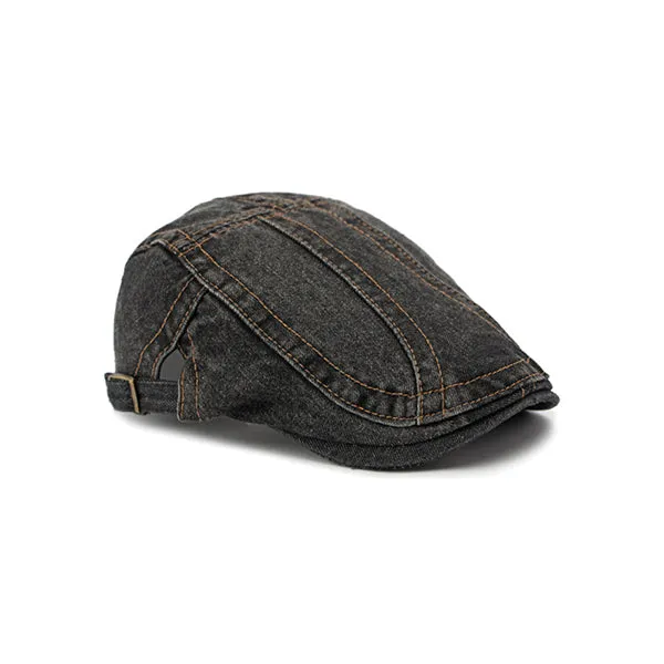 Black Denim Beret Hat 黑色牛仔貝雷帽 KCHT2439