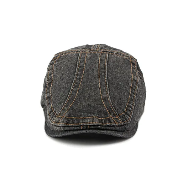 Black Denim Beret Hat 黑色牛仔貝雷帽 KCHT2439