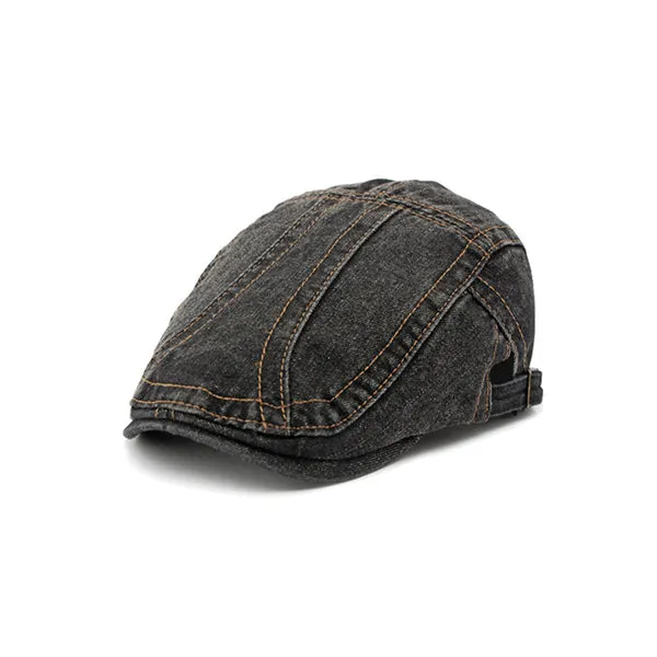 Black Denim Beret Hat 黑色牛仔貝雷帽 KCHT2439