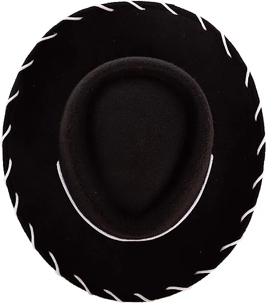 Black Felt Cowboy Hats for Kids Cosplay, 3 Pack