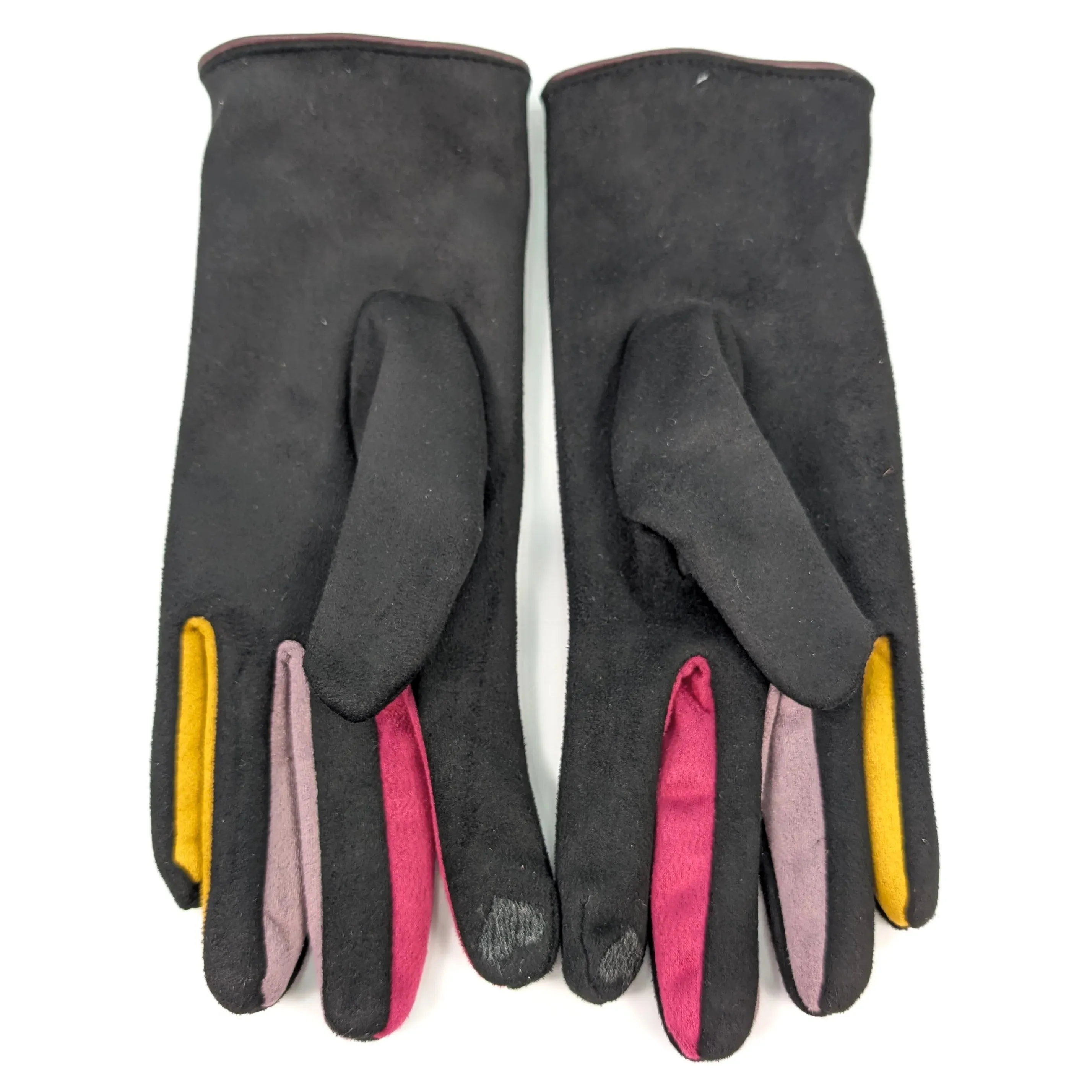 Black Ginger Black with Colourful Inbetweens Gloves - 800-164