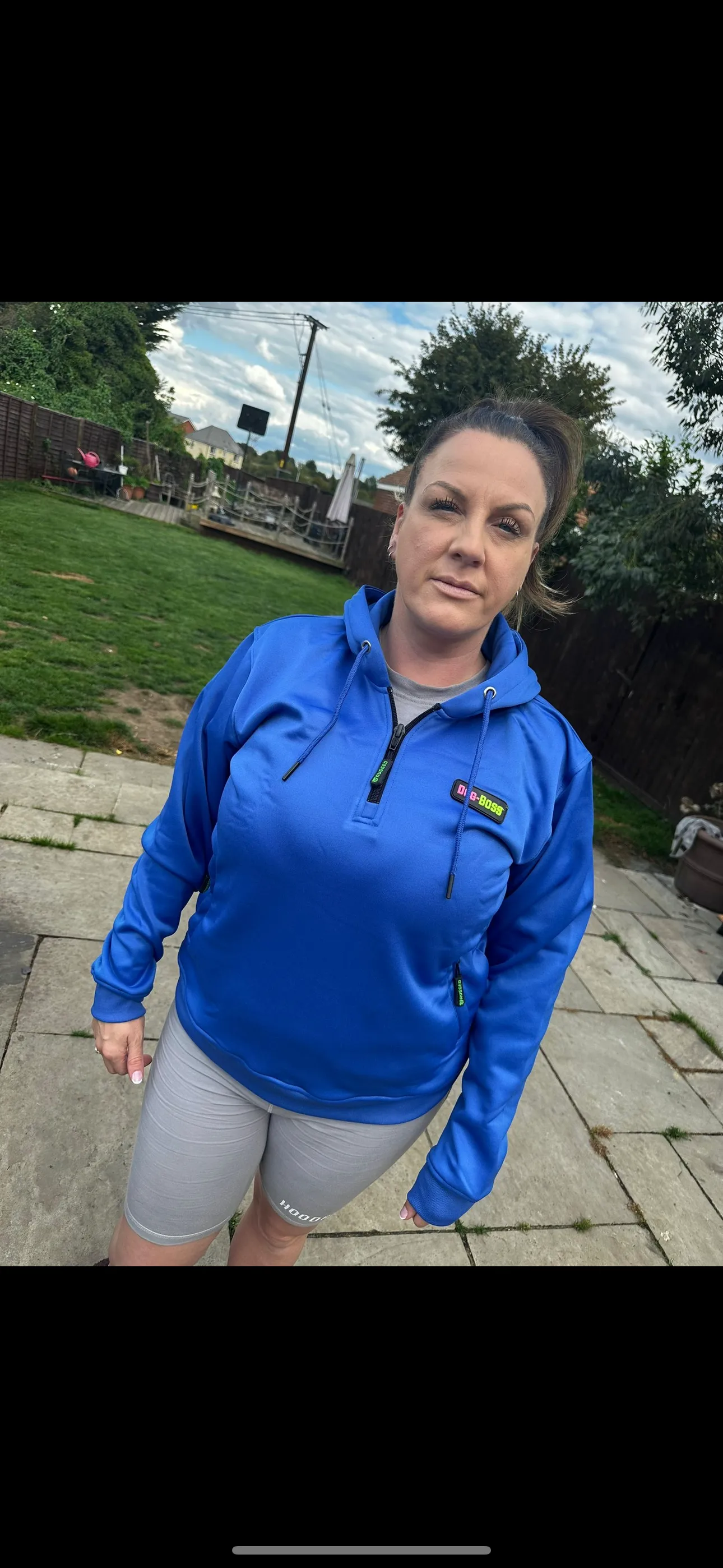 Blue training hoodie