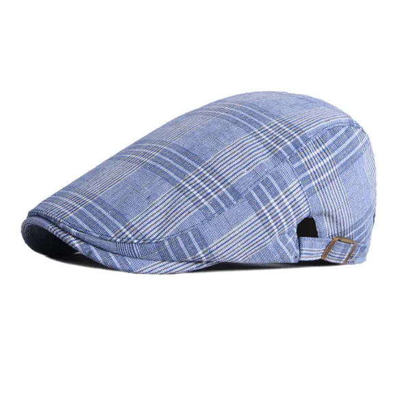 British Vintage Plaid Beret 英倫復古格紋貝雷帽 KCHT2302