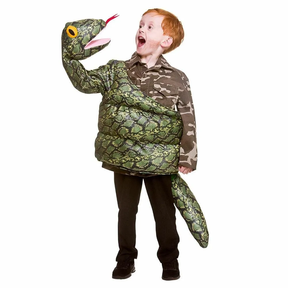 Childs Giant Snake Costume Kids Animal Halloween Fancy Dress