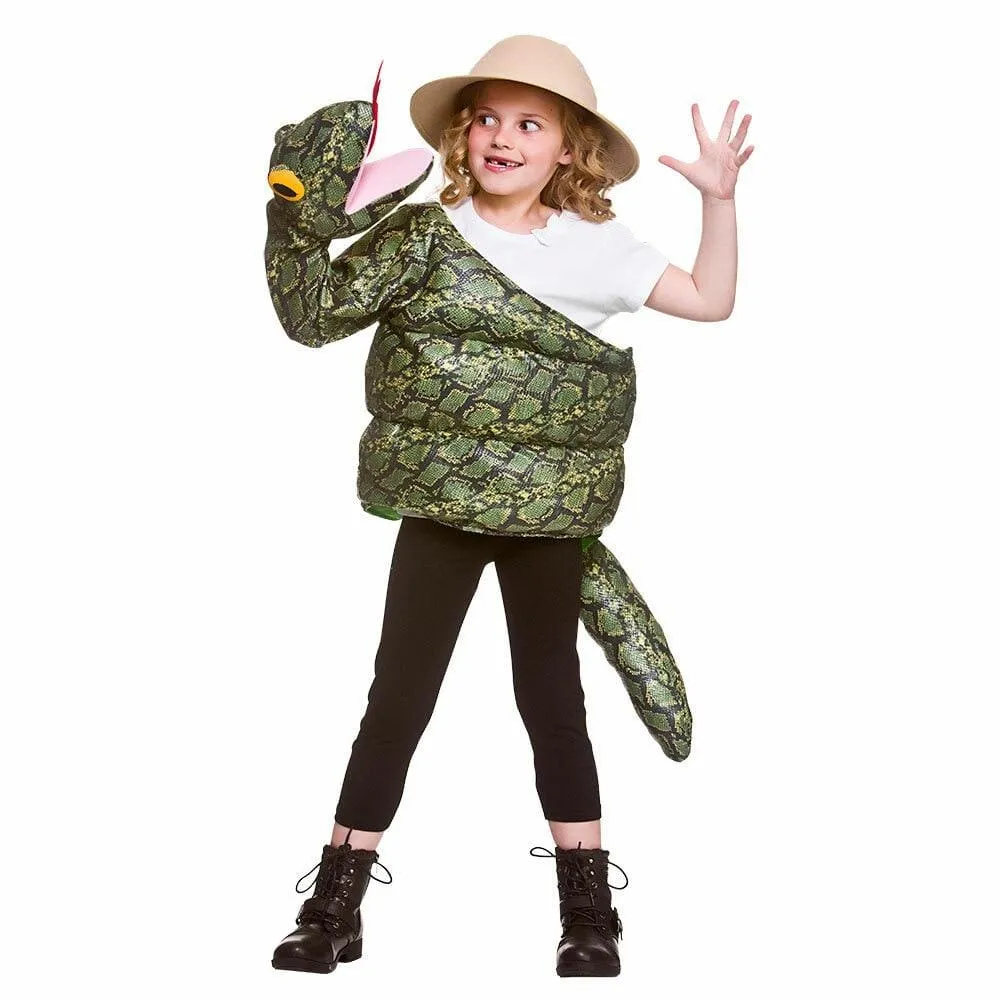 Childs Giant Snake Costume Kids Animal Halloween Fancy Dress