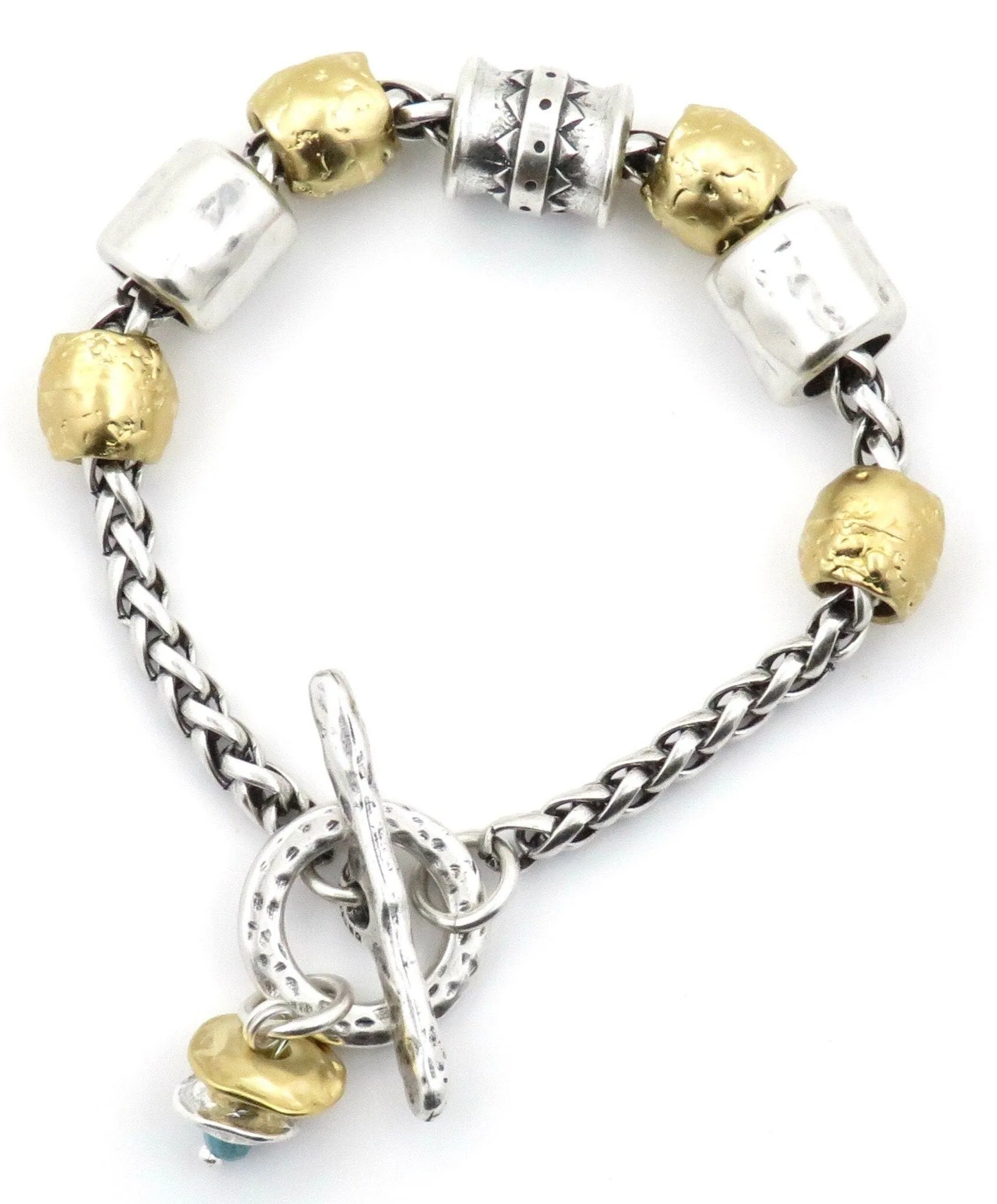 Chunky Mixed Metal Beads Bracelet