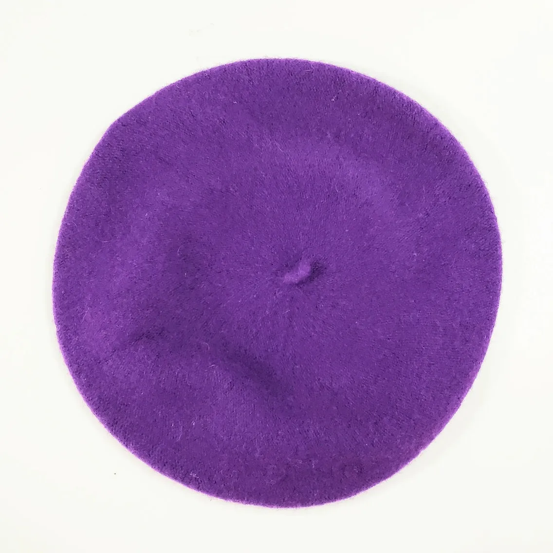 Classic Wool Beret in Purple