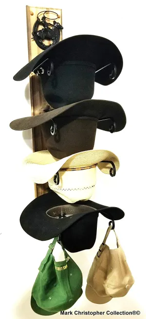 Cowboy Hat Rack American Made Charred 4 HS/Roper