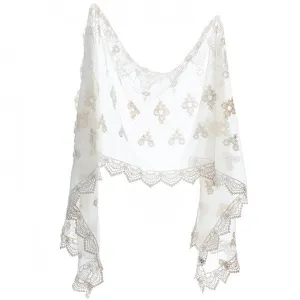 Cream Lace scarf/shawl