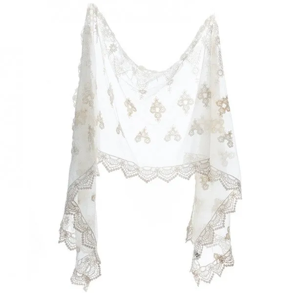 Cream Lace scarf/shawl