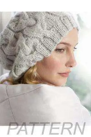 Debbie Bliss Cabled Beret PATTERN ONLY