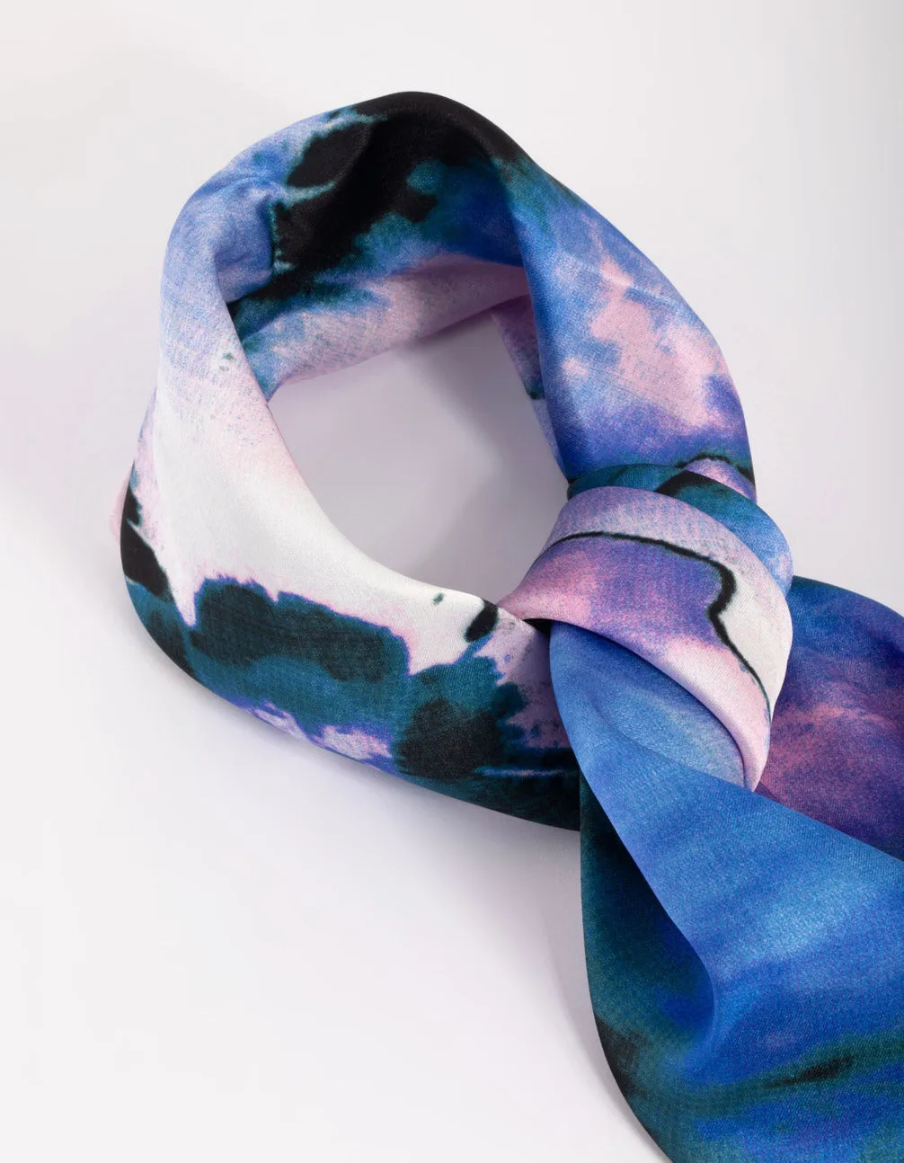 Fabric Painted Flower Scarf