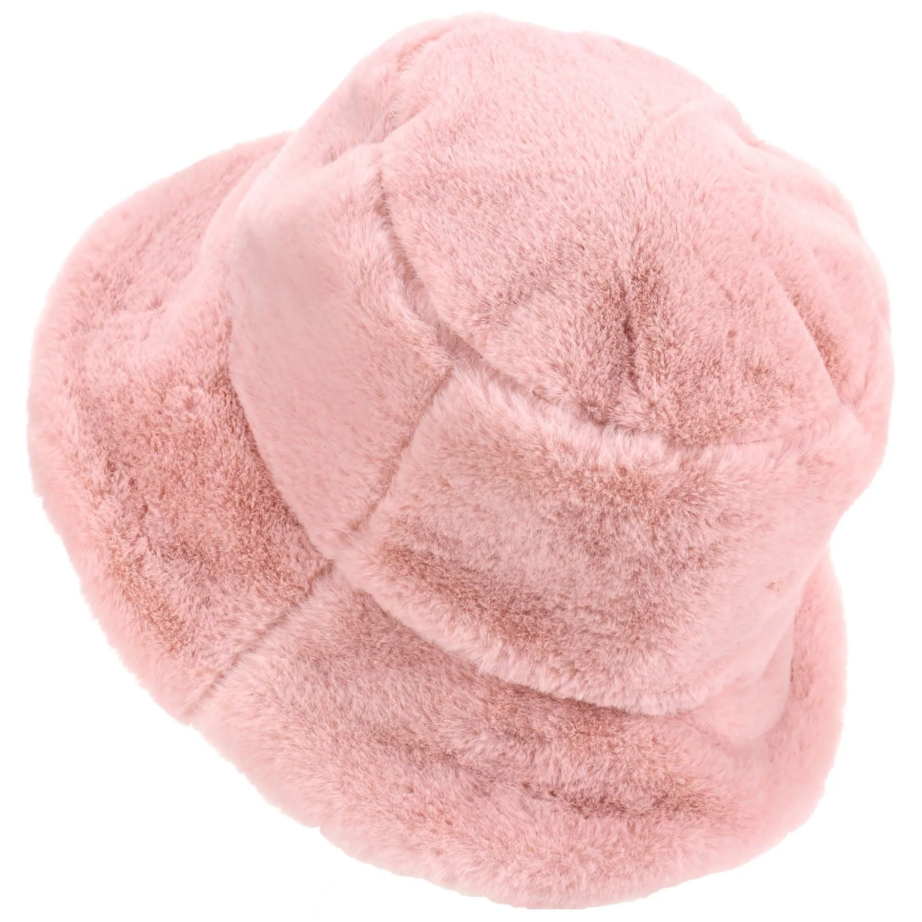 Faux Fur Bucket Hat - Fluffy Pink