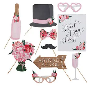 Floral Wedding Photo Booth Props