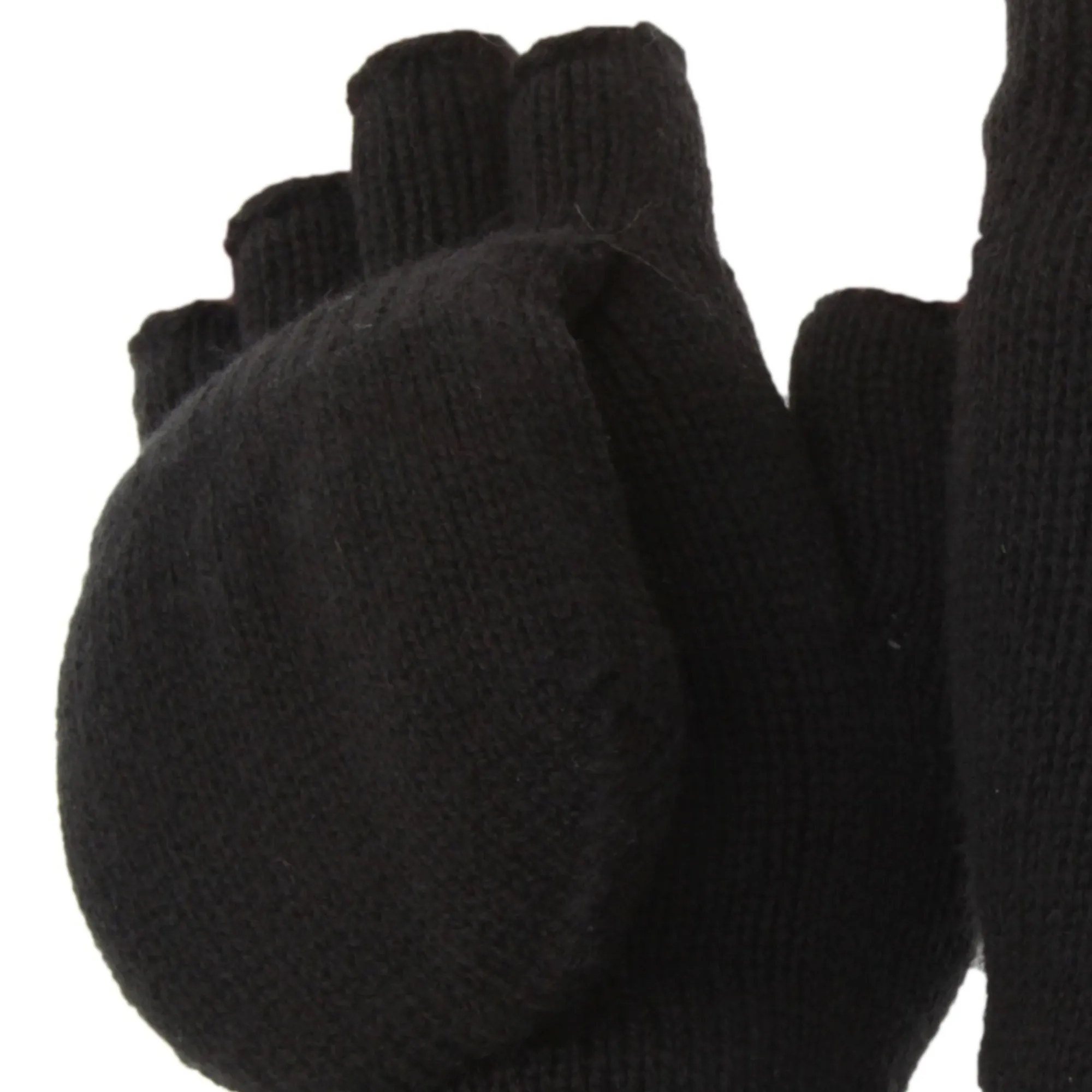 FLOSO Unisex Mens/Womens Thinsulate Thermal Capped Winter Fingerless Gloves (3M 40g)