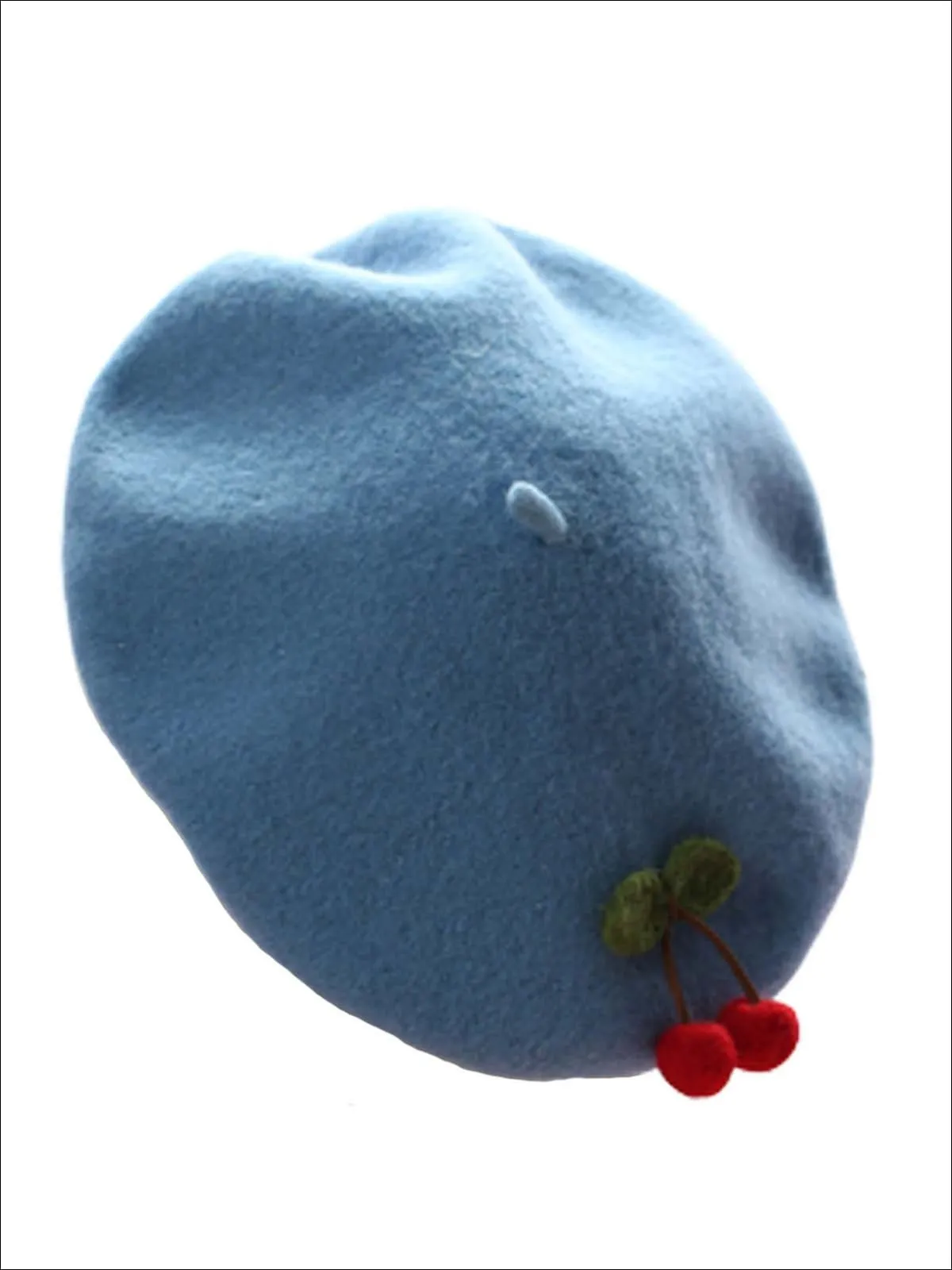 Girls Cherries French Wool Beret