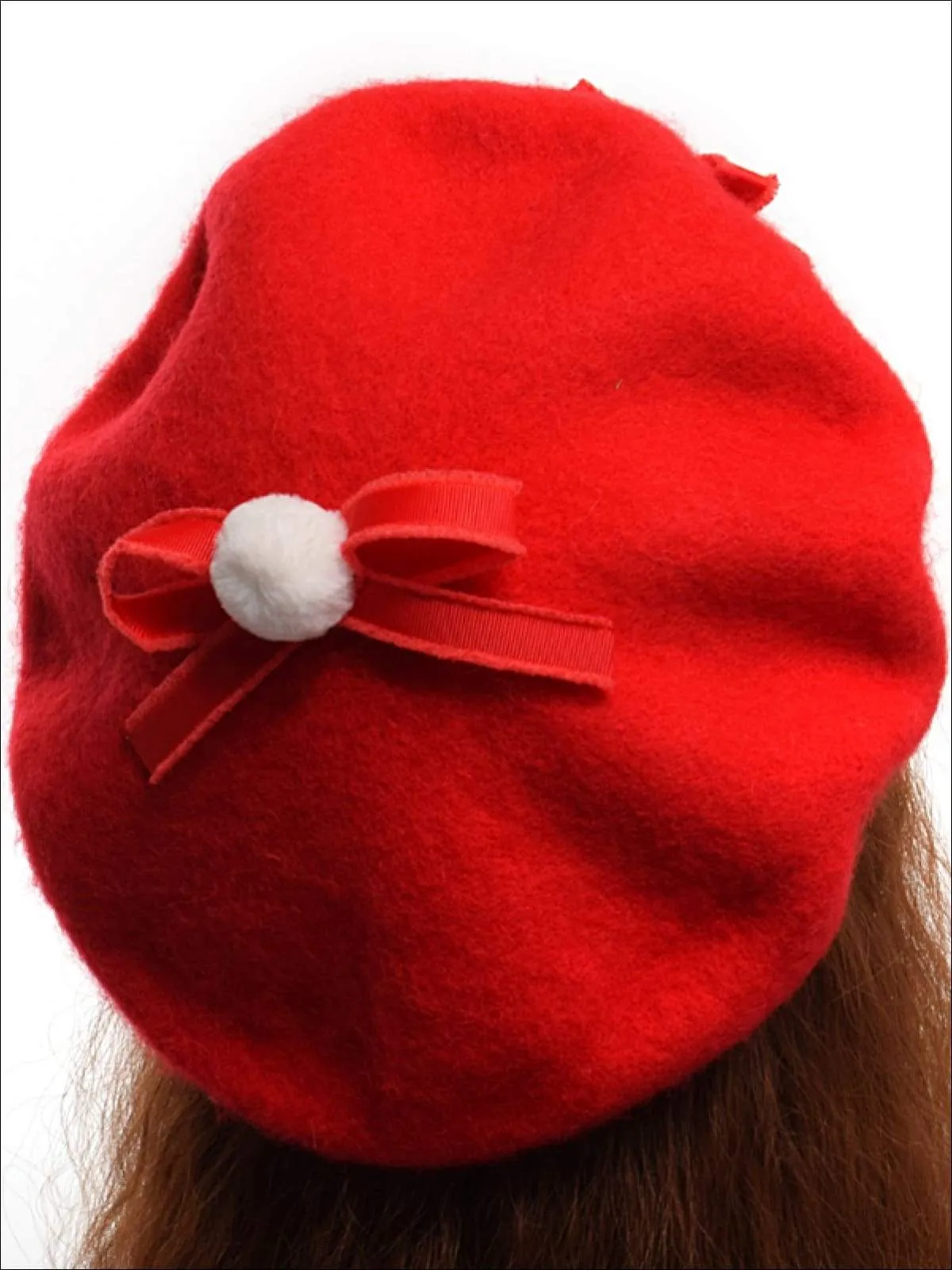 Girls Chic Parisian Style Bow Tie Beret