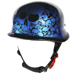 H5402BLUE Novelty German Blue Skull Graveyard - Non DOT