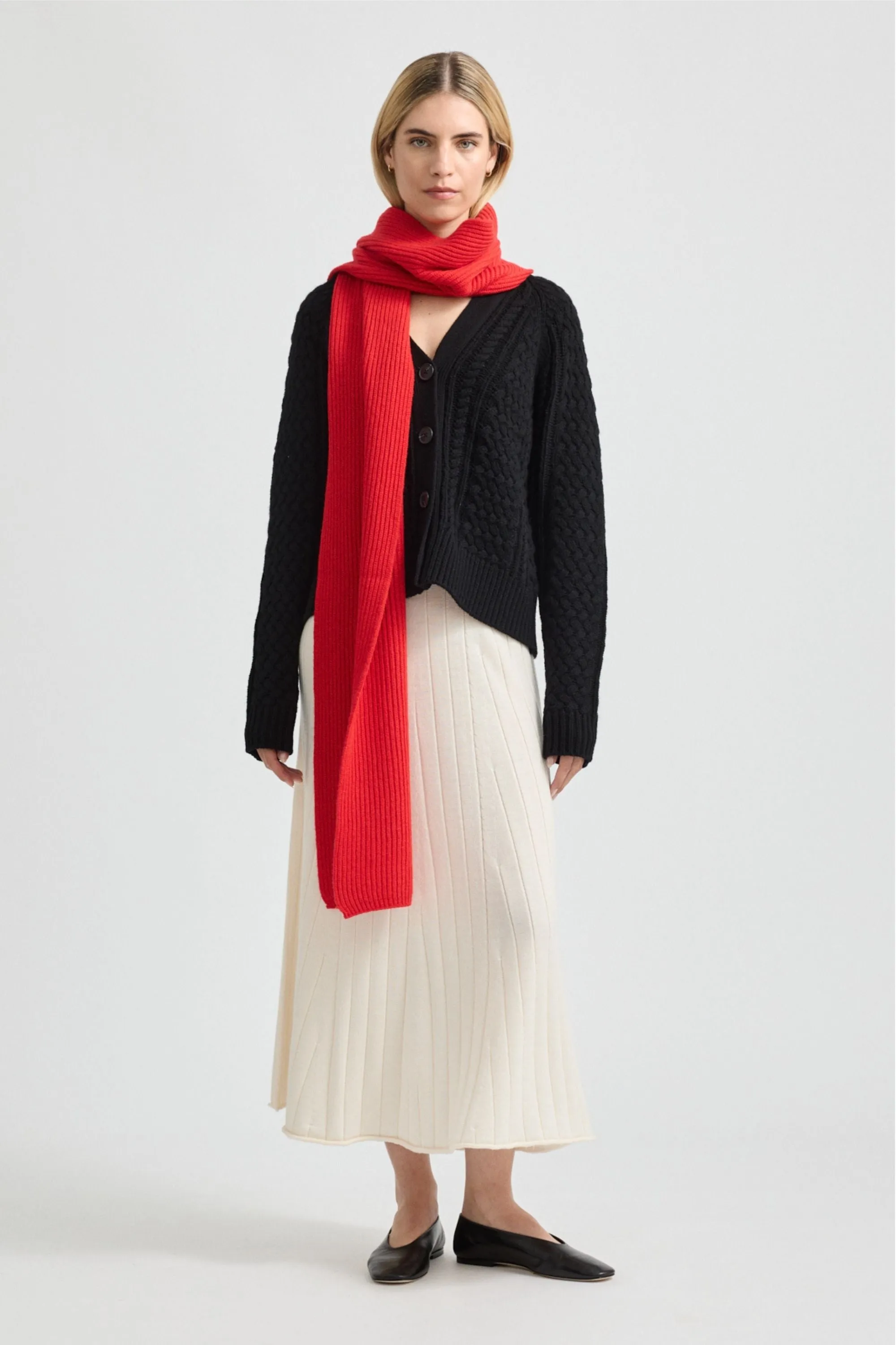 HEAVY GAUGE RIB SCARF - 9055