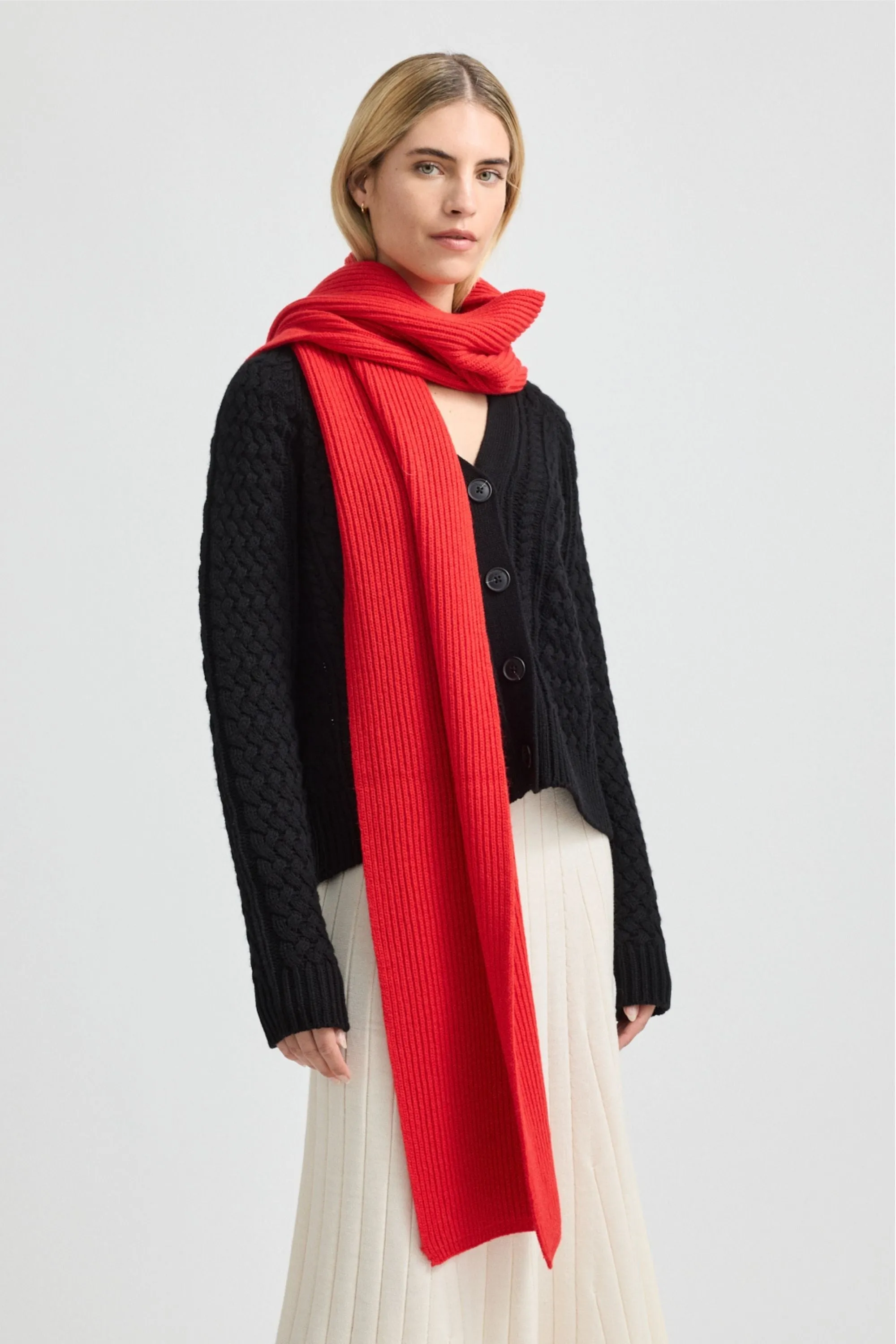 HEAVY GAUGE RIB SCARF - 9055