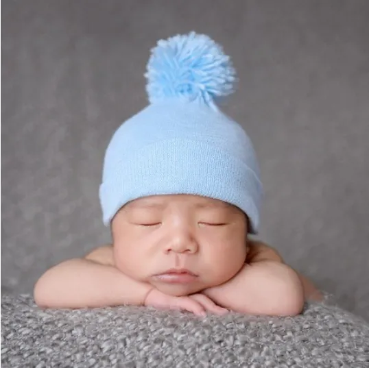 IlyBean Blue Pom Hat