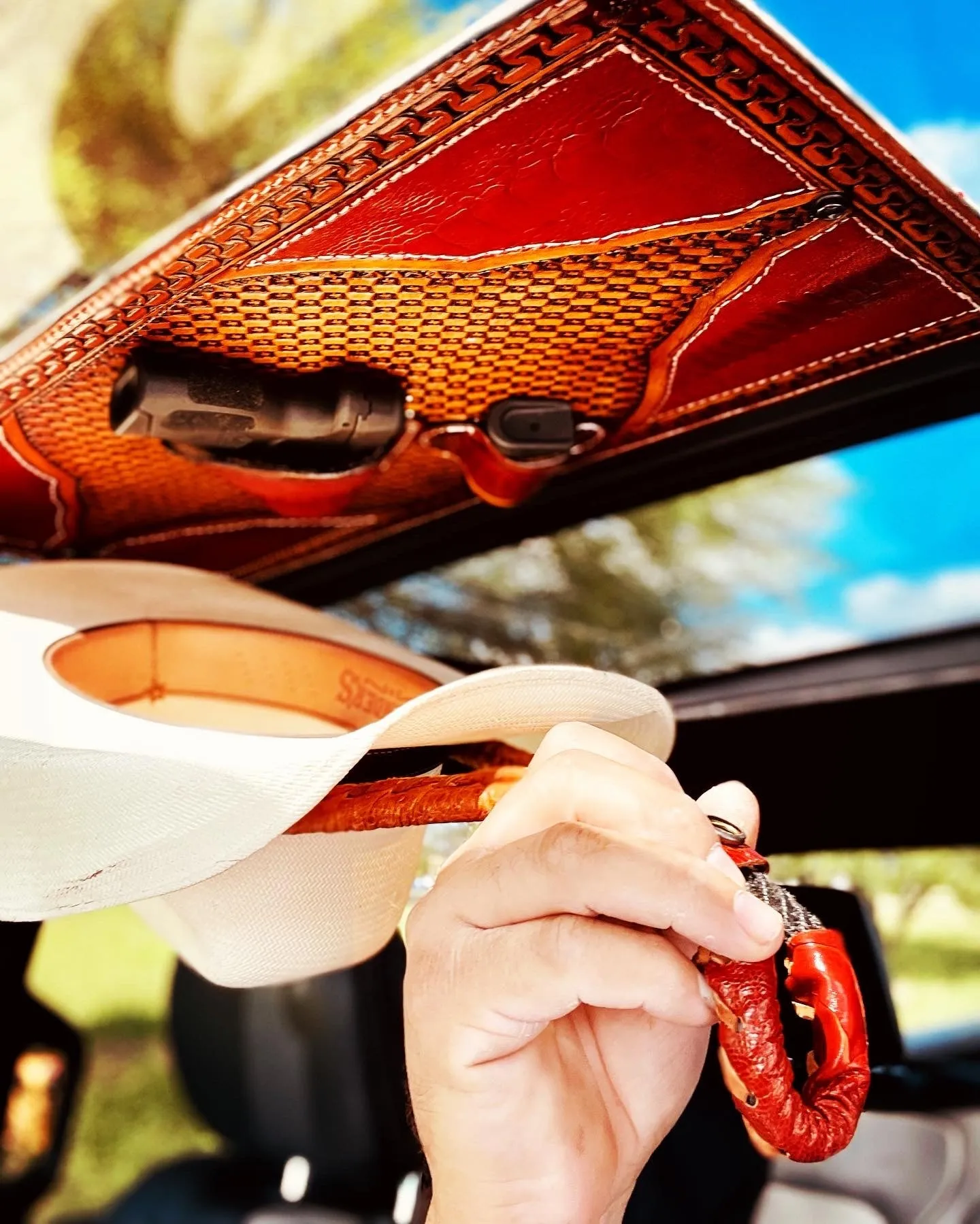 Jesse Marroquin’s Special Edition Gun Holster Ostrich Cowboy Hat Rack