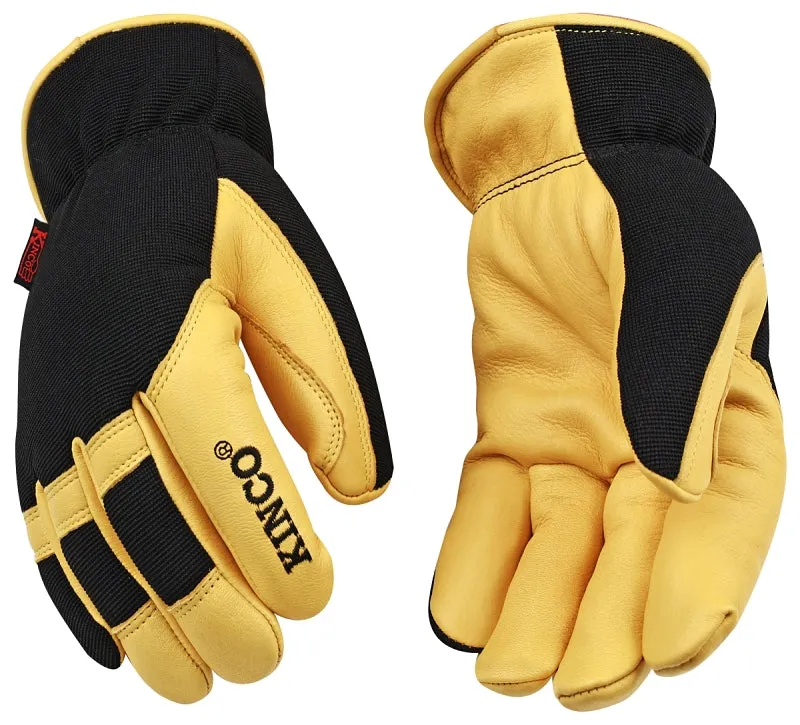 KincoPro 101HK-L Safety Gloves, Men's, L, Wing Thumb, Shirred Elastic Wrist Cuff, Polyester/Spandex Back, Gold :PR: QUANTITY: 1