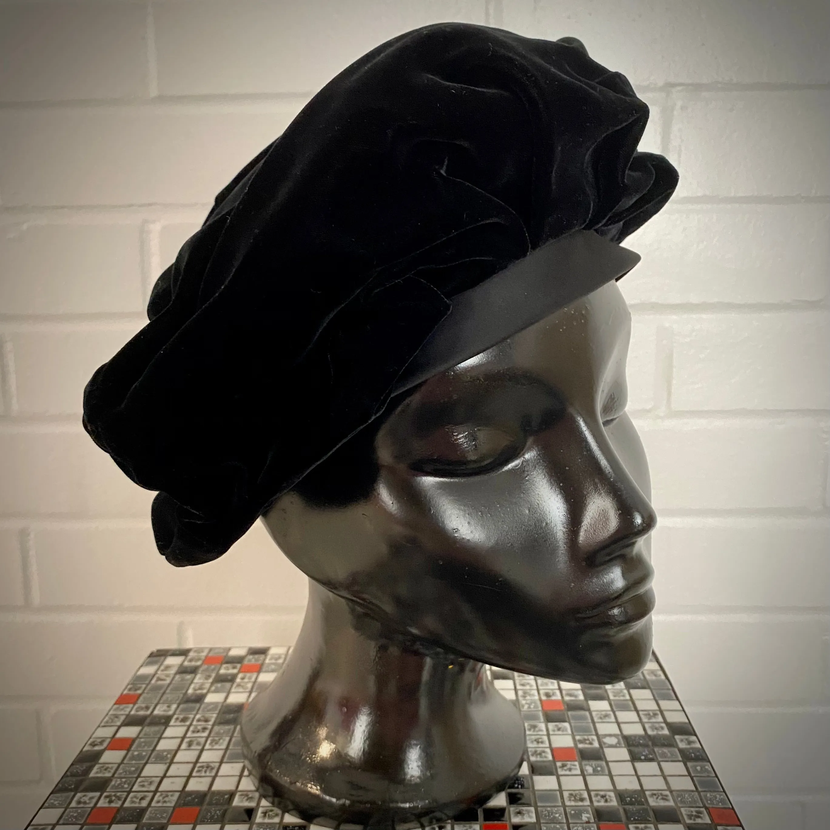 Late 40s/ Early 50s Velvet Tam Hat