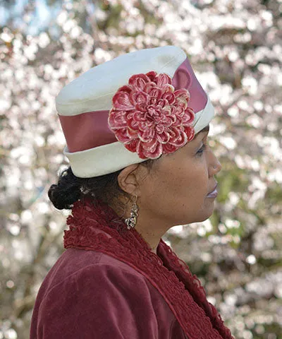 Lola Cloche Hat Style -  Linen in Seashell (One Medium Left!)