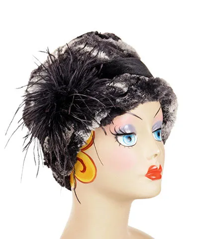 Lola Cloche Hat Style -  Luxury Faux Fur in Honey Badger -  Sold Out!