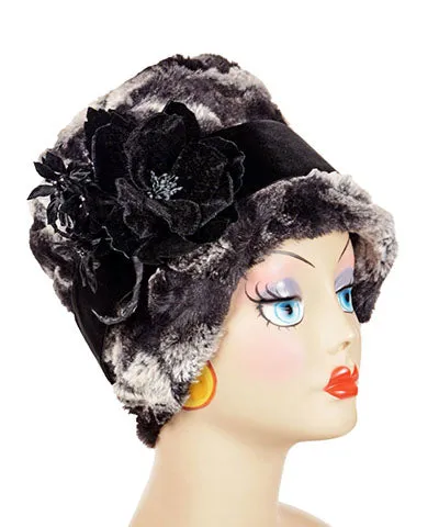 Lola Cloche Hat Style -  Luxury Faux Fur in Honey Badger -  Sold Out!