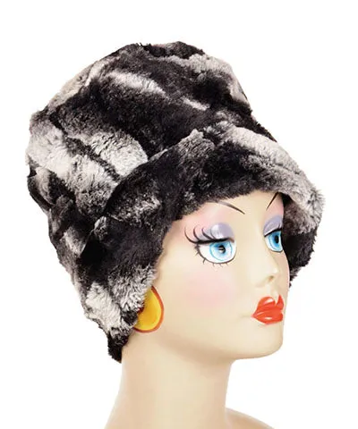 Lola Cloche Hat Style -  Luxury Faux Fur in Honey Badger -  Sold Out!