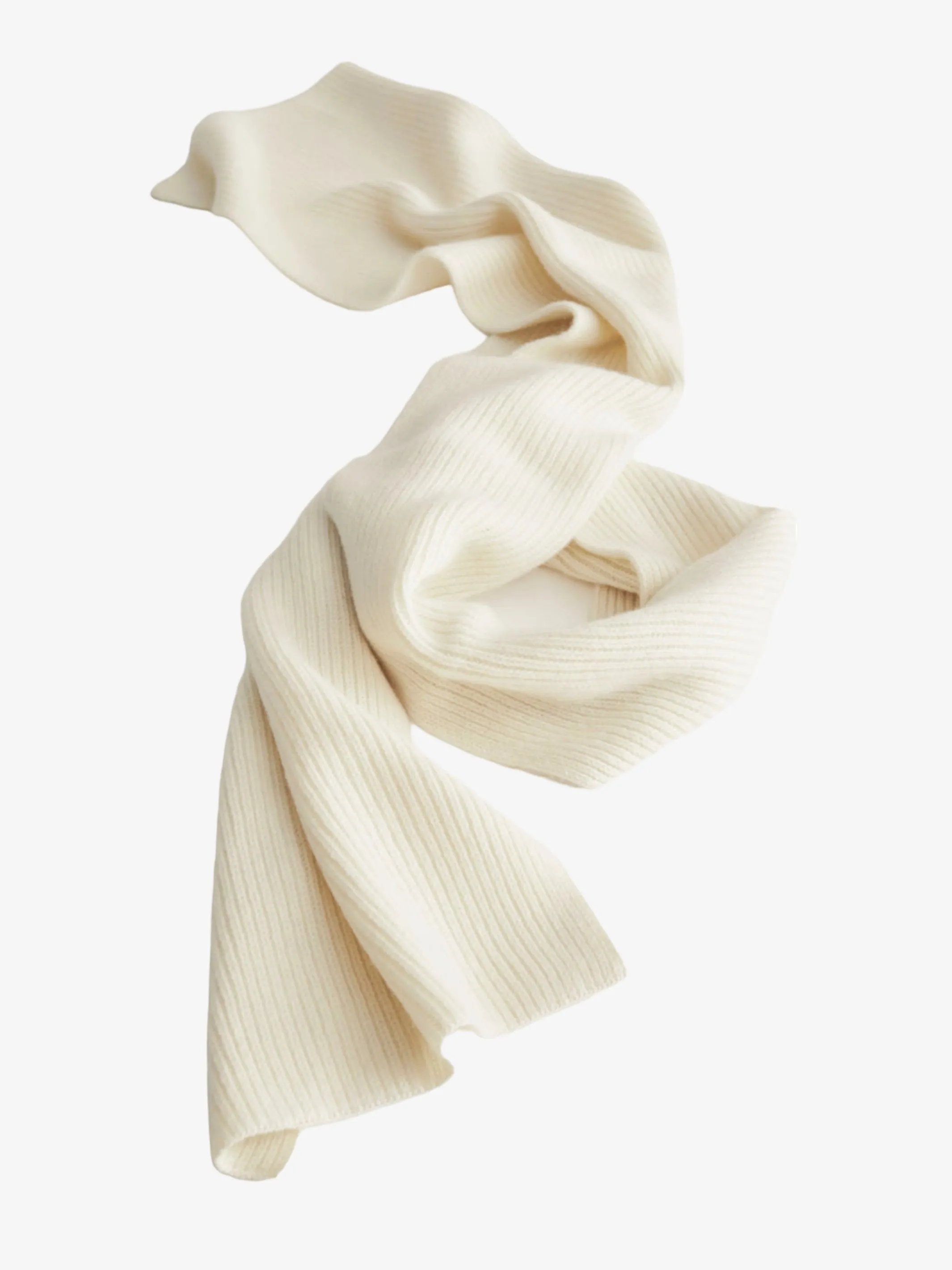 Long Cashmere Scarf Ivory