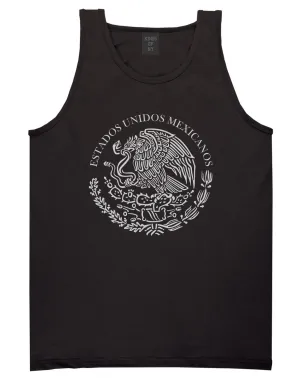 Mexico Coat Of Arms Black White Mens Tank Top T-Shirt