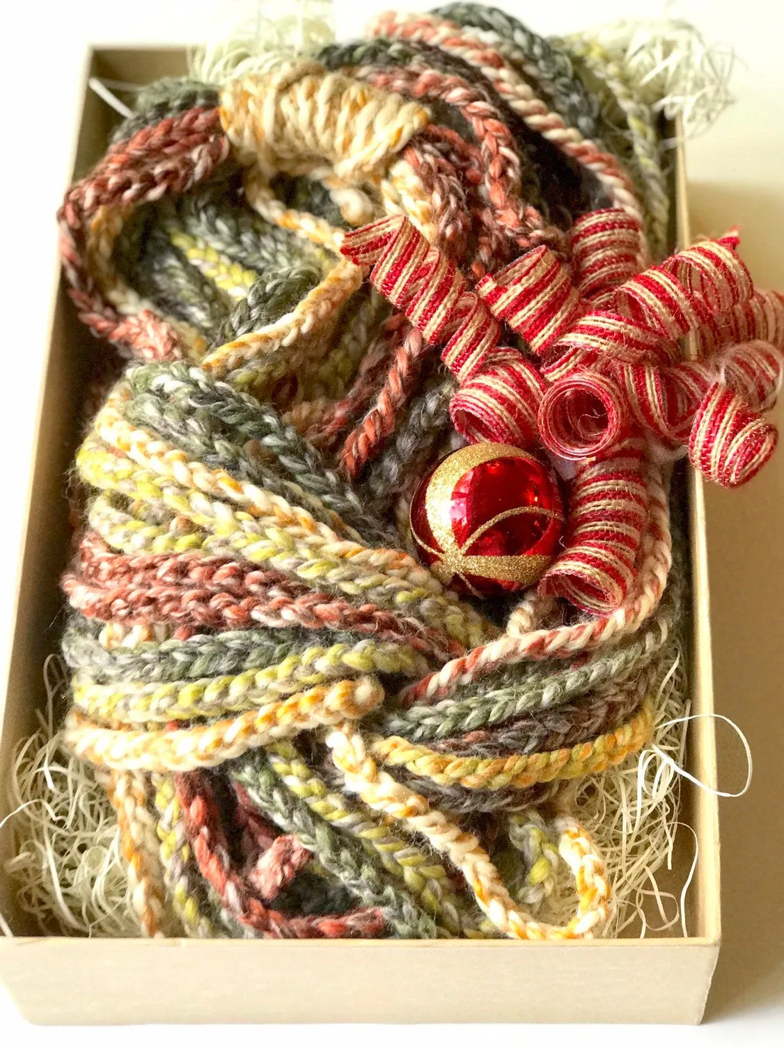 Multi-colored Chunky Infinity Crochet Scarf for Women