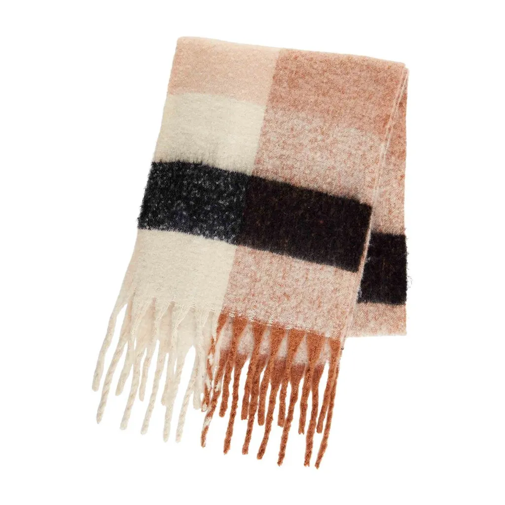 Neutral Check Scarf - Womens