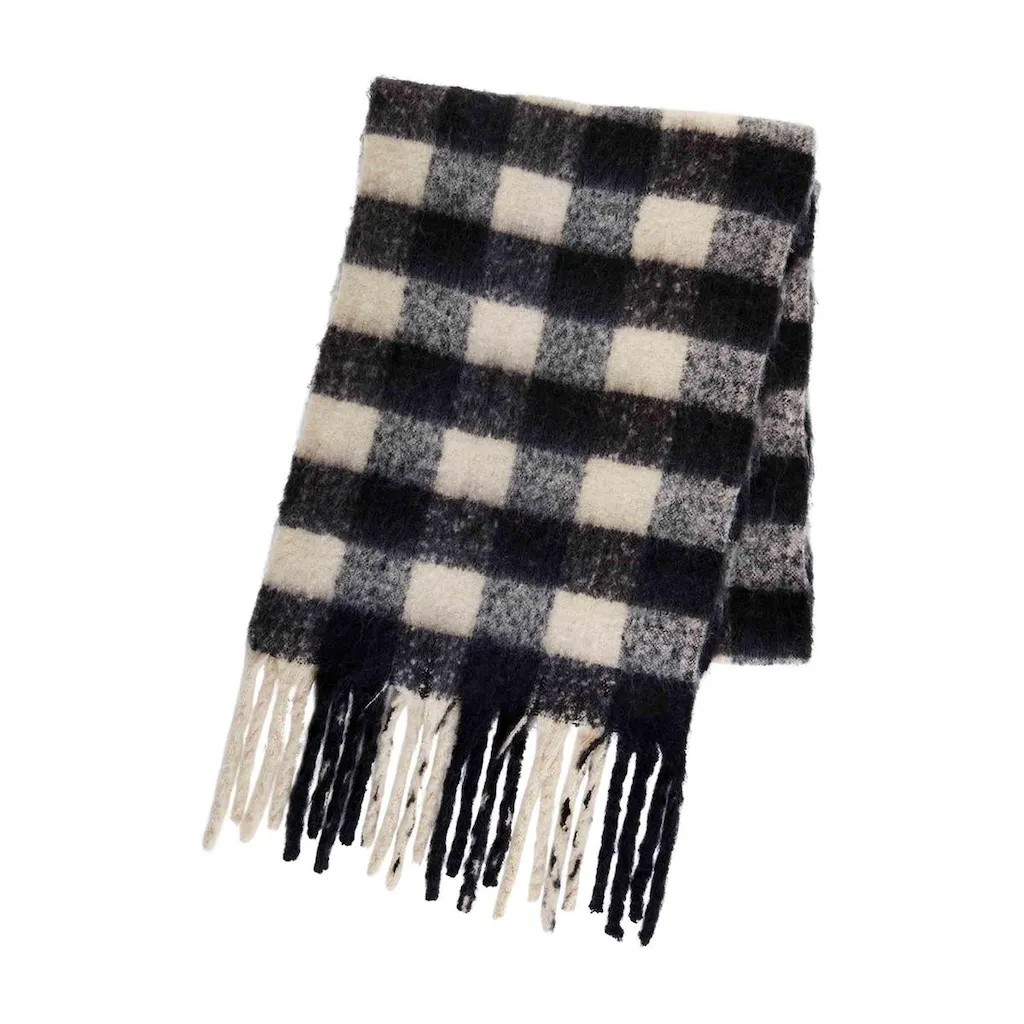 Neutral Check Scarf - Womens