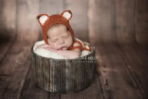 Newborn Fox Mohair Baby Hat