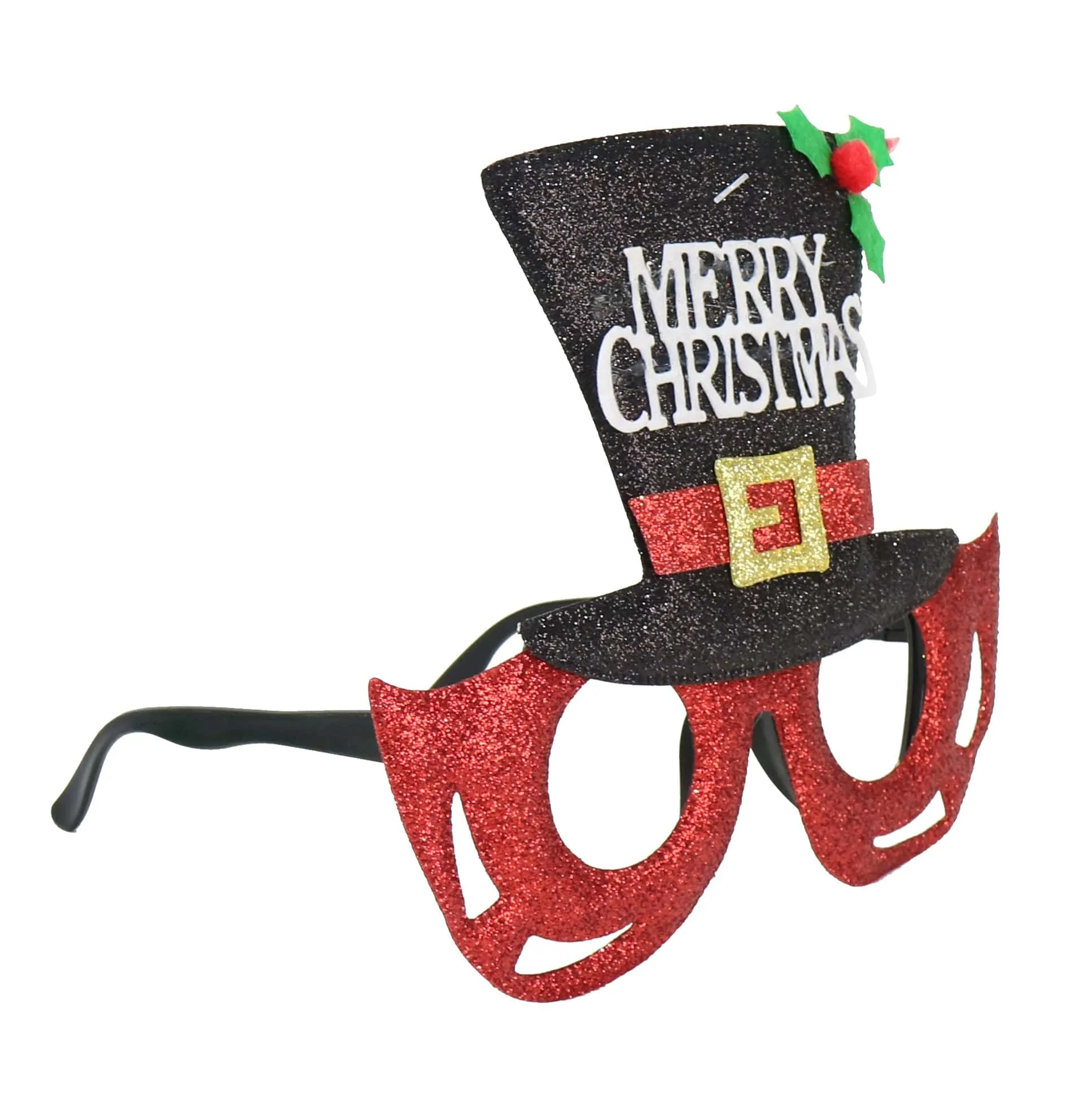 Novelty Glitter Top Hat Glasses Asst