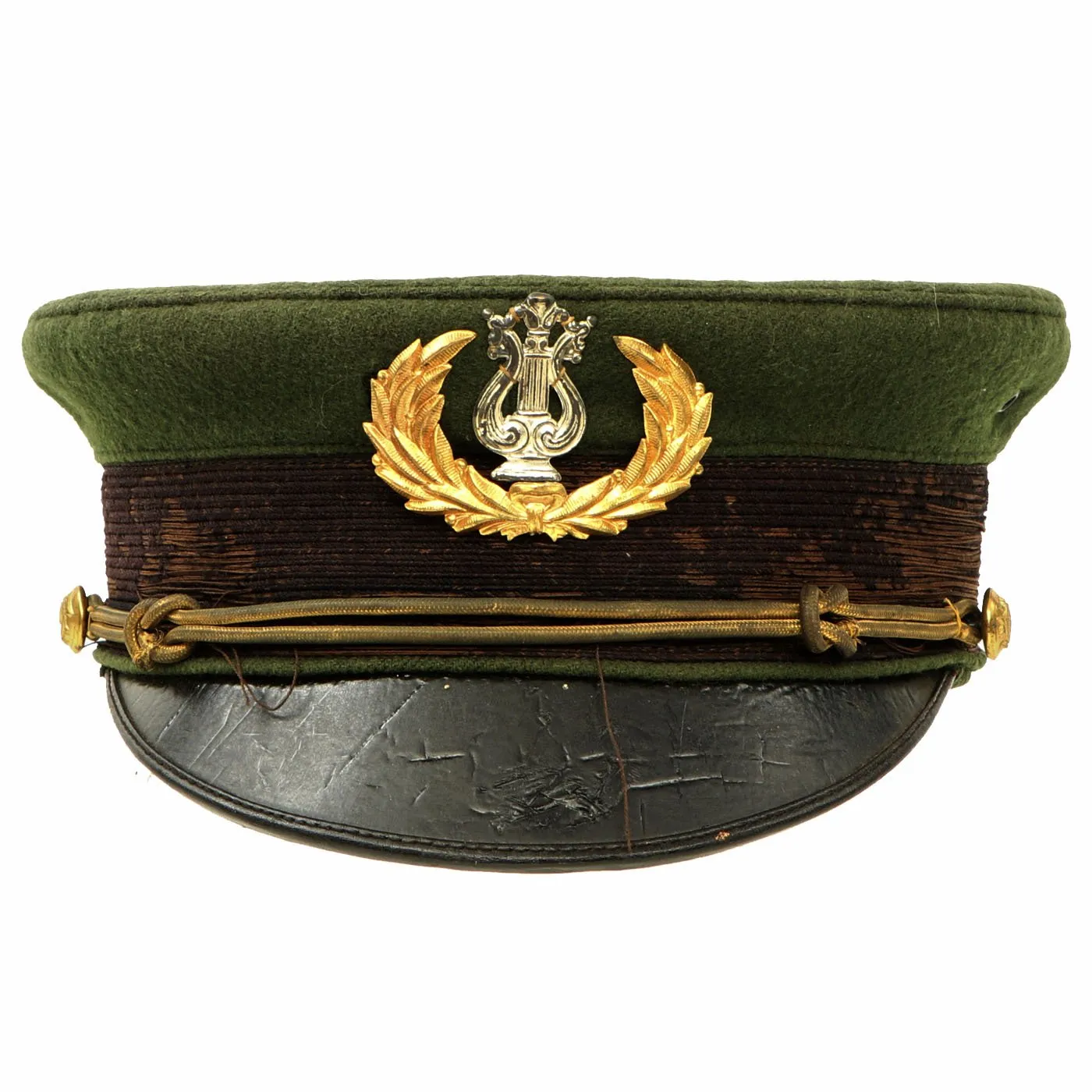 Original U.S. Spanish American Army Officer Musician M1902 Visor Cap by Cincinnati Regalia Company